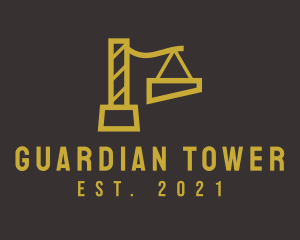 Construction Builder Tower Crane  logo design