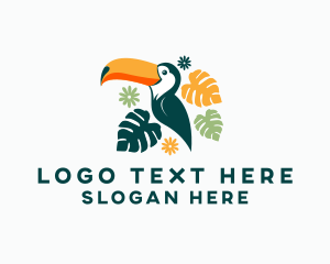Rain Forest - Toucan Bird Aviary logo design