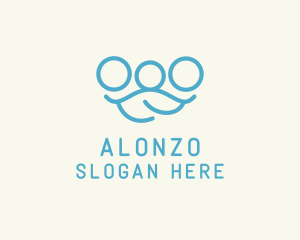 Blue Minimalist Family logo design