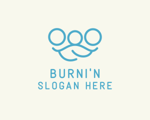 Blue Minimalist Family logo design