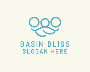 Blue Minimalist Family logo design