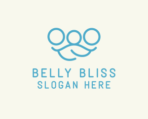 Pregnancy - Blue Minimalist Family logo design