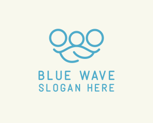 Blue Minimalist Family logo design