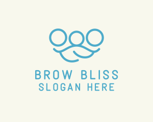 Blue Minimalist Family logo design