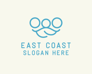 Blue Minimalist Family logo design