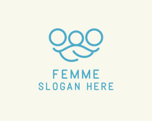 Blue Minimalist Family logo design