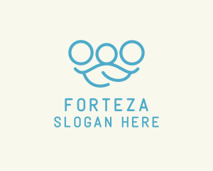 Blue Minimalist Family logo design