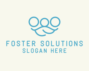 Blue Minimalist Family logo design