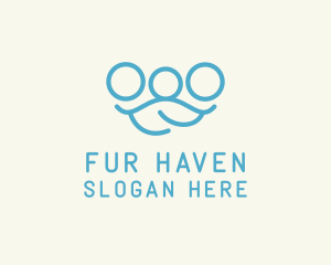 Blue Minimalist Family logo design