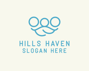 Blue Minimalist Family logo design