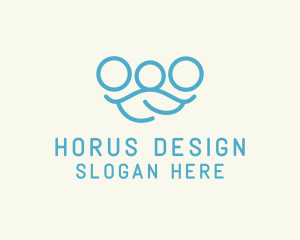 Blue Minimalist Family logo design