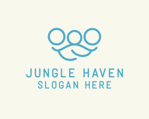 Blue Minimalist Family logo design