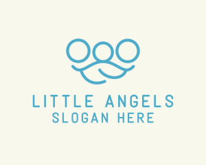 Blue Minimalist Family logo design