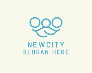 Blue Minimalist Family logo design