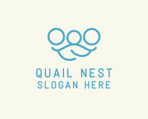 Blue Minimalist Family logo design