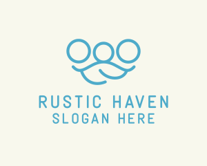 Blue Minimalist Family logo design