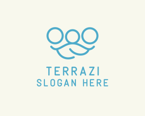 Blue Minimalist Family logo design