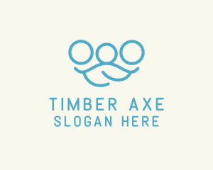 Blue Minimalist Family logo design