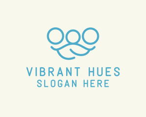 Blue Minimalist Family logo design