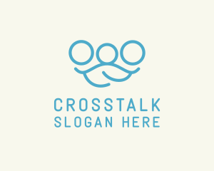 Blue Minimalist Family logo design