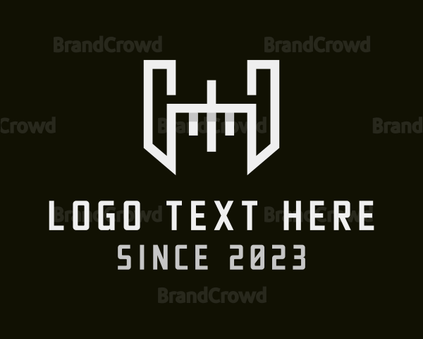 Modern Geometric Letter H Logo
