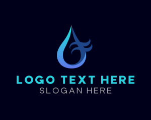 Wet - Water Wave Droplet logo design