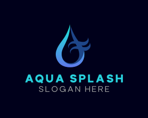 Wet - Water Wave Droplet logo design