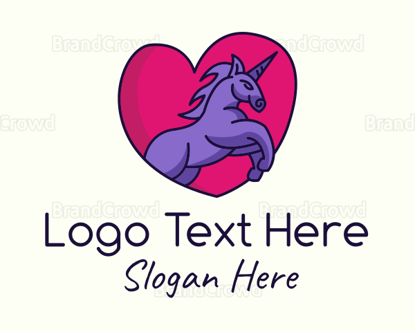 Unicorn Horse Love Logo