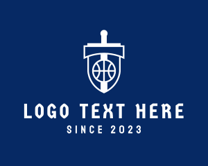 Athletics - Sword Shield Basketball logo design