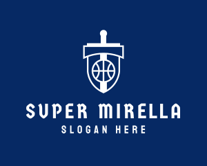 Sword Shield Basketball Logo