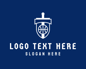 Sword Shield Basketball Logo