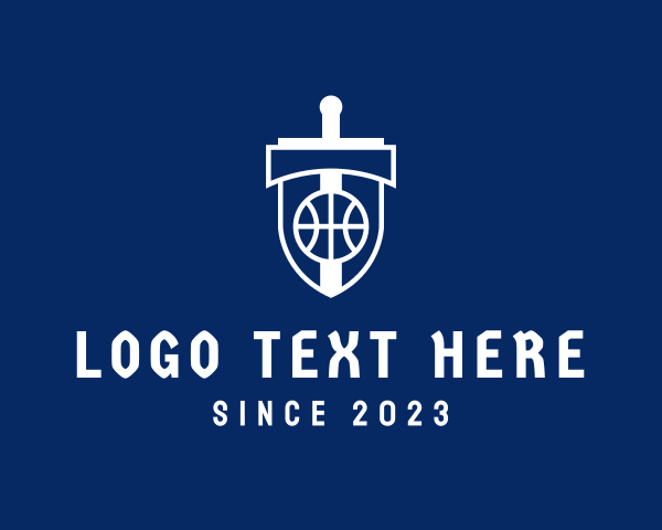 Basketball Equipment - Sword Shield Basketball logo design