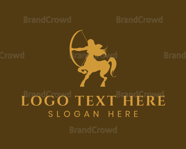 Elegant Gold Centaur Logo