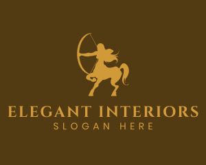 Elegant Gold Centaur  logo design