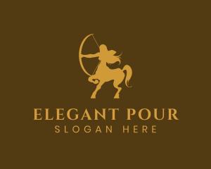 Elegant Gold Centaur  logo design