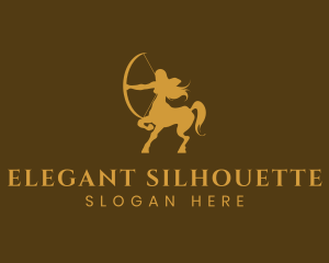 Elegant Gold Centaur  logo design