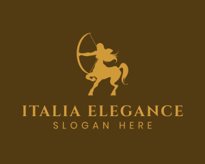 Elegant Gold Centaur  logo design