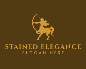 Elegant Gold Centaur  logo design