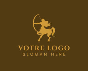 Gym - Elegant Gold Centaur logo design