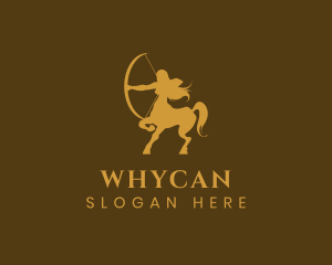 Mythology - Elegant Gold Centaur logo design