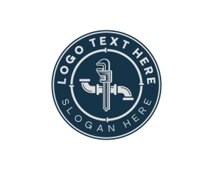 Maintenance - Pipe Wrench Plumbing logo design