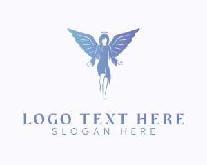 Heavenly - Holy Angelic Wings logo design