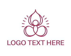 Monk - Wellness Center Yoga logo design