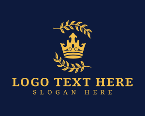 Luxury - Royal Crown Wreath logo design