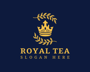 Royal Crown Wreath logo design