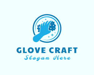 Gloves - Sponge Gloves Cleaning logo design