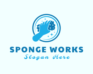 Sponge - Sponge Gloves Cleaning logo design