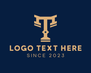 Luxury - Legal Law Firm Letter T logo design