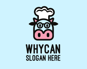 Glasses Cow Chef Logo