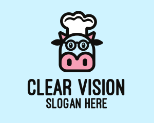 Glasses - Glasses Cow Chef logo design